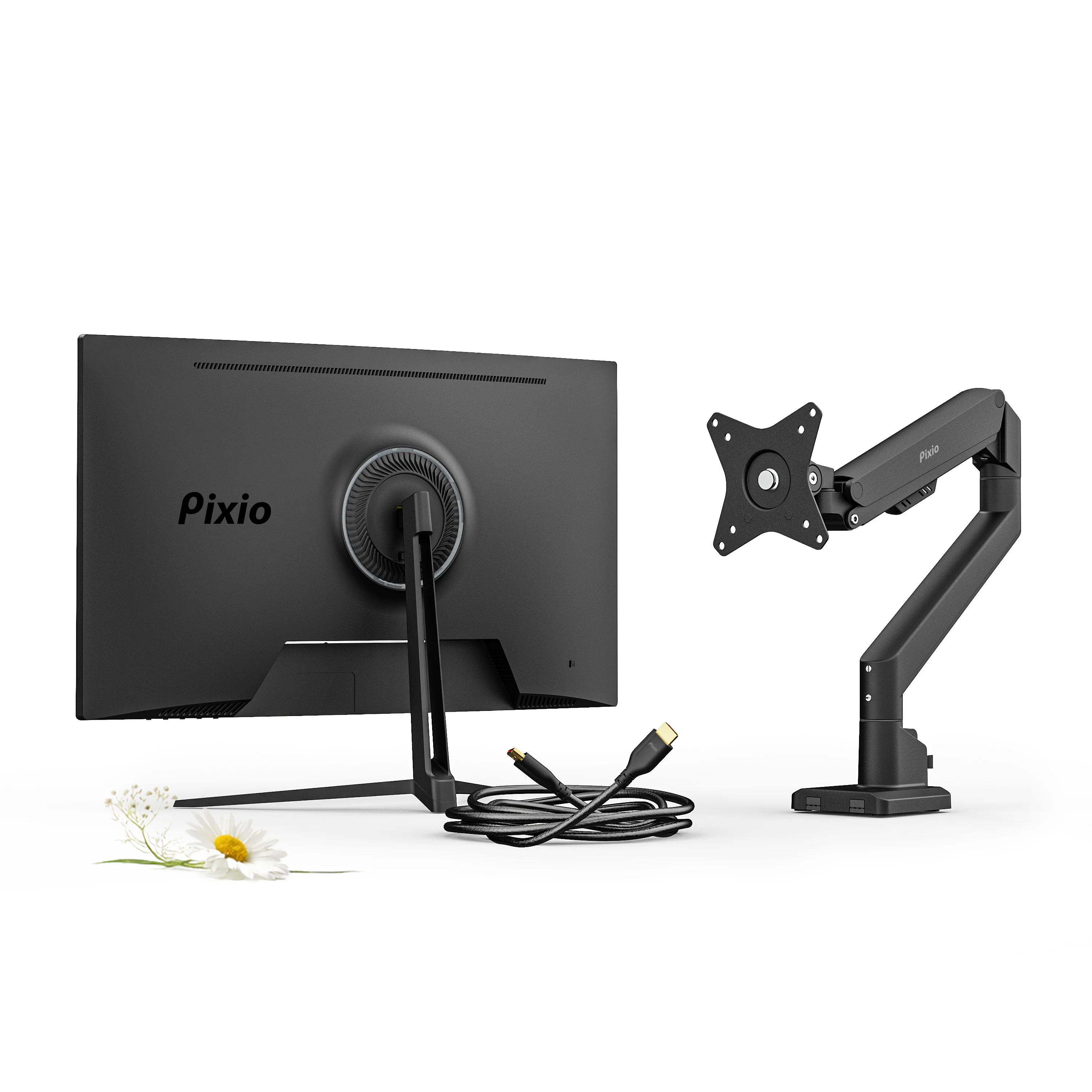 PX246 Wave Bundle: Includes Monitor Arm + Accessories - Image 4